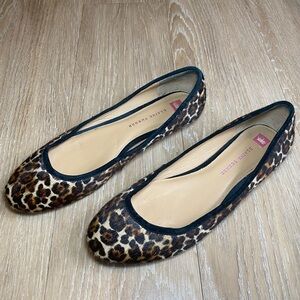 Elaine Turner Genuine Leather & Cow Hair Leopard Print Ballet Flats